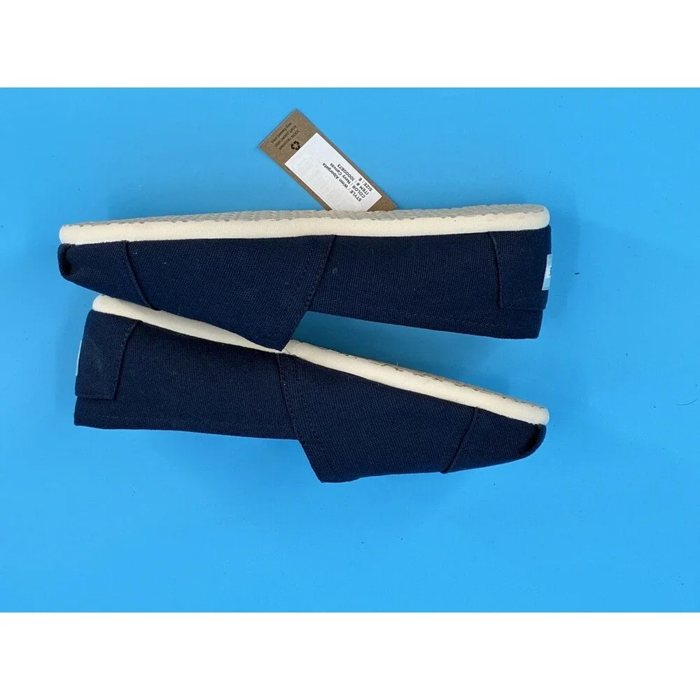TOMS Women’s Alpargata Classic Navy Canvas Slip On Shoes Size 8 NWT